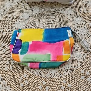 Clinique Makeup Bag Multi-Colored with Wristlet zipper